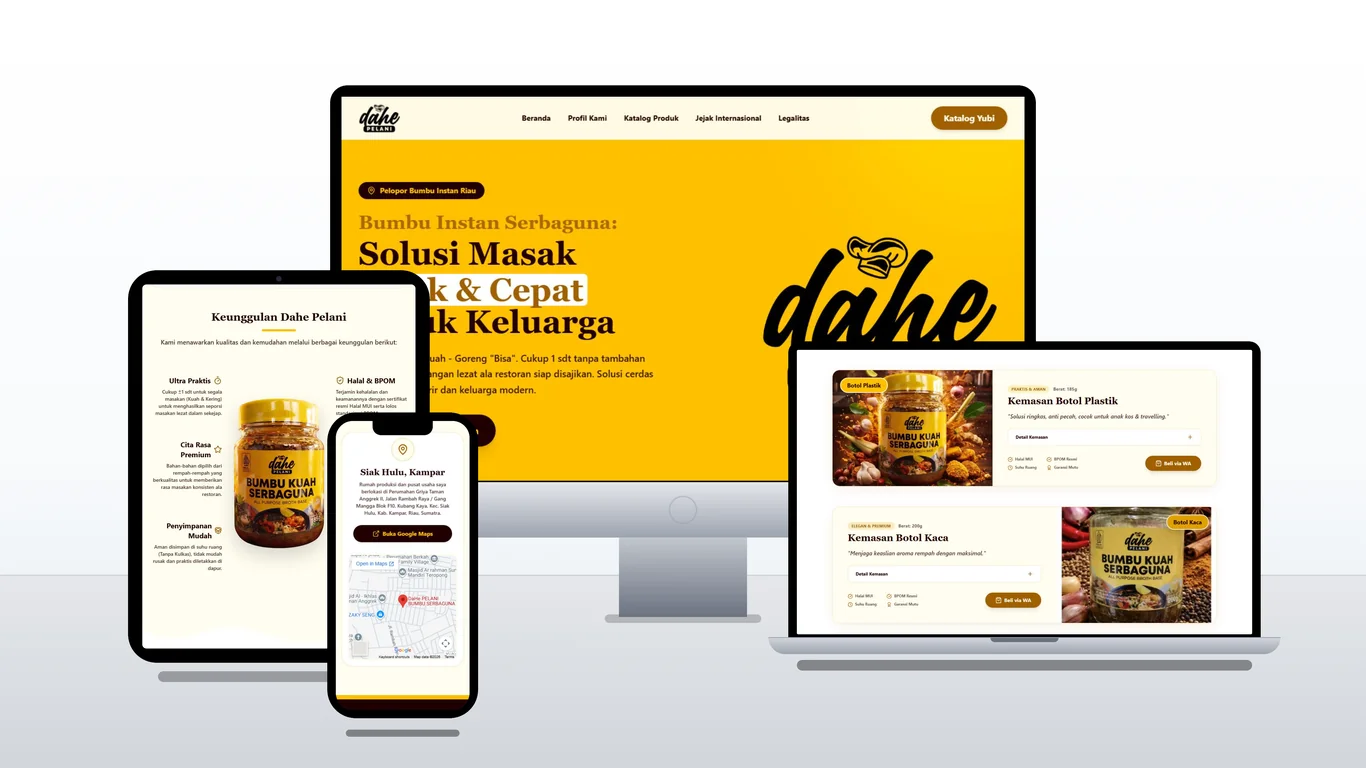 Company profile Dahe Pelani, produsen bumbu kuah serbaguna dari Kampar